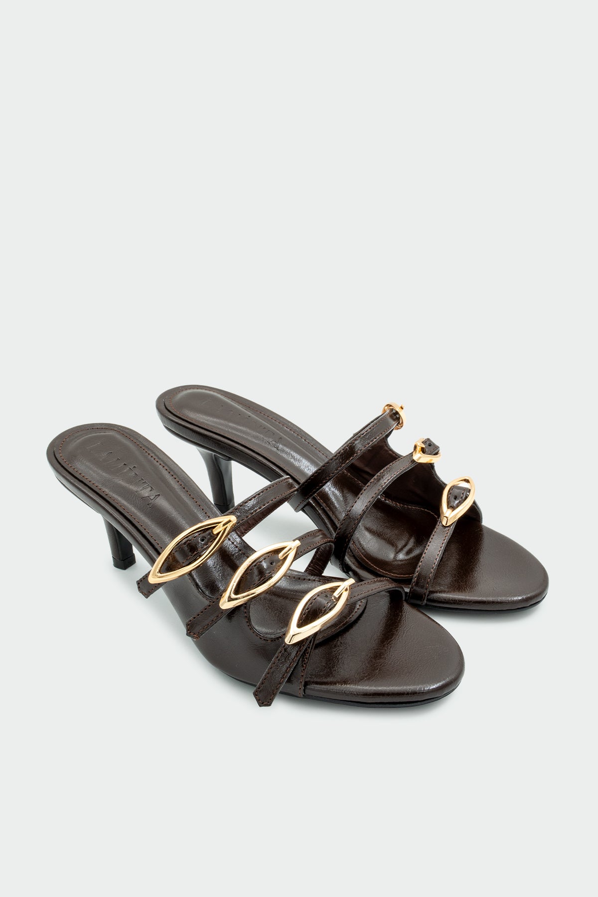 Wain Gold Toka Detaylı Kadın Terlik - ACI KAHVE