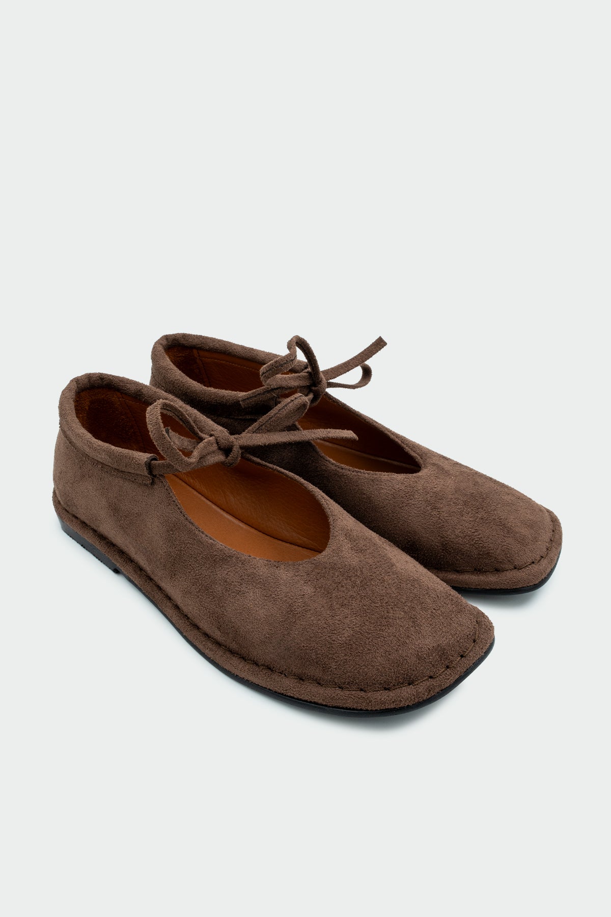 Mex Bağcık Detaylı Kadın Barefoot Ayakkabı - AcıKahve Süet