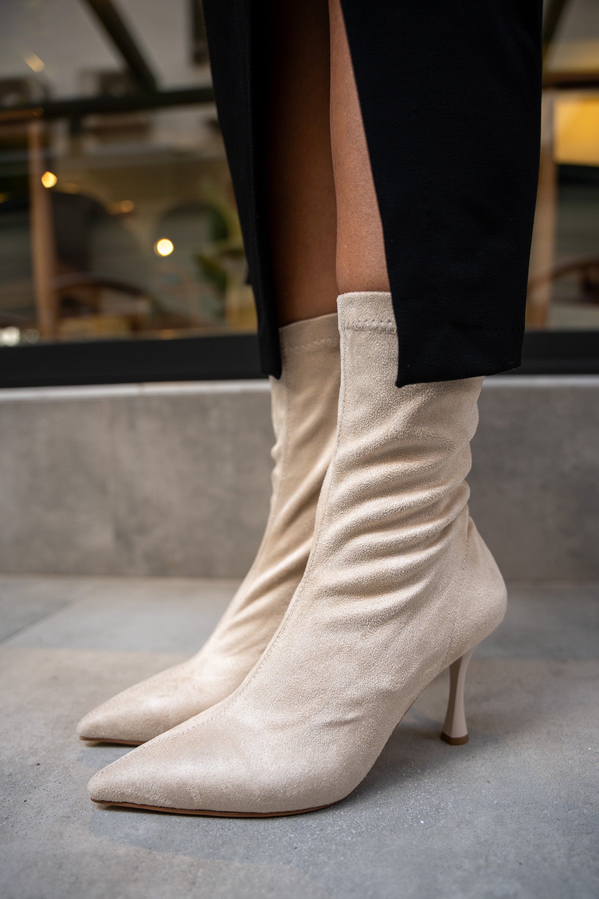 Prino Streç Bot - BEJ SÜET