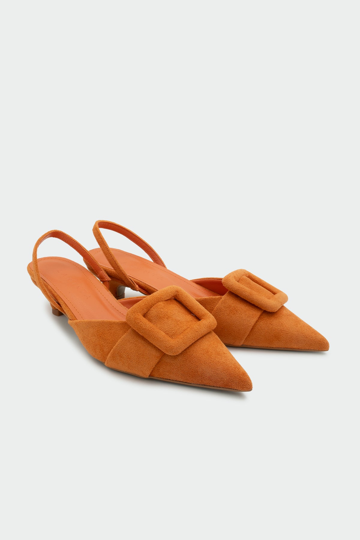 Nicole Tokalı Topuklu Ayakkabı - TURUNCU SÜET