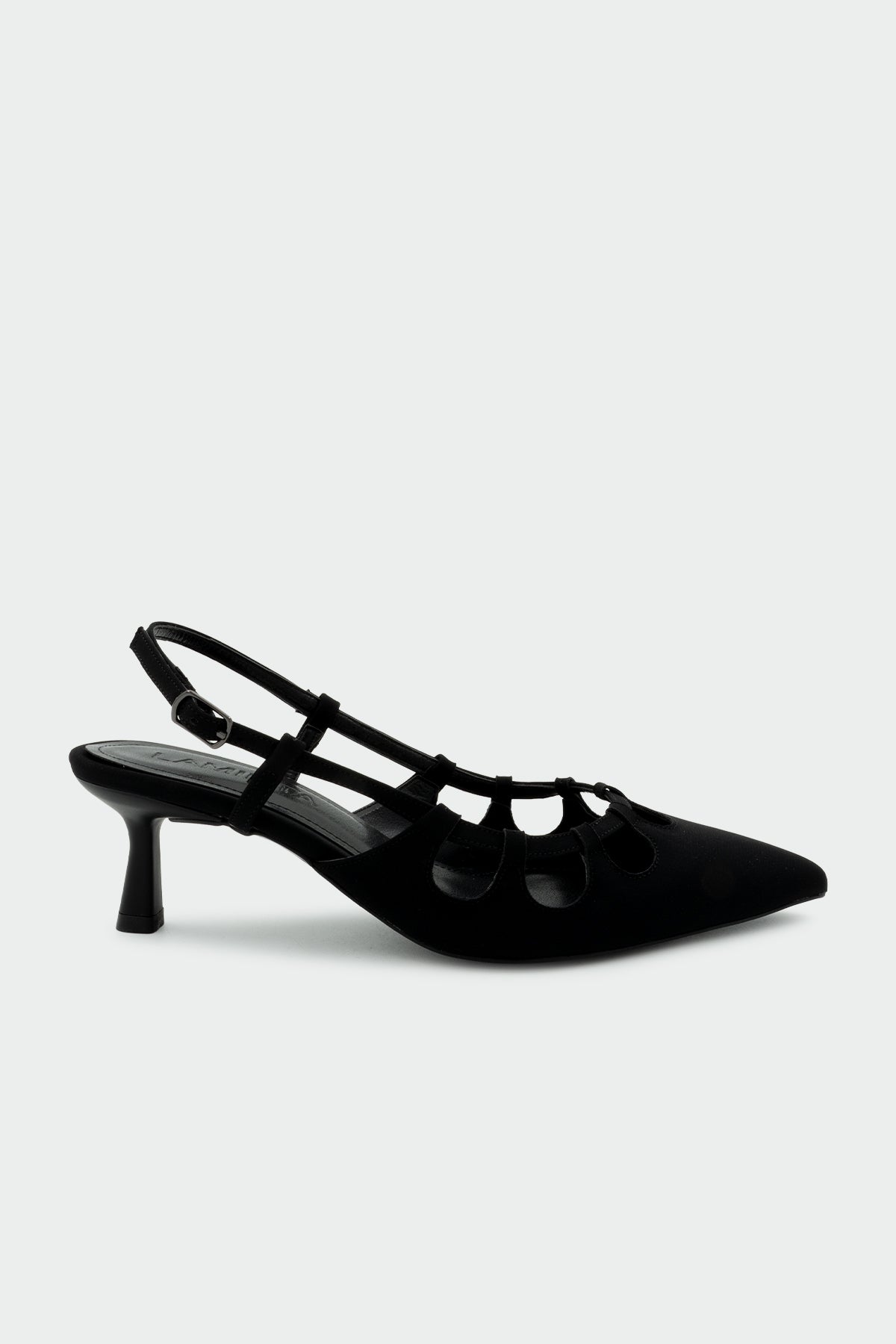 Bunny Dekolte Detaylı Kadın Topuklu Ayakkabı - SİYAH
