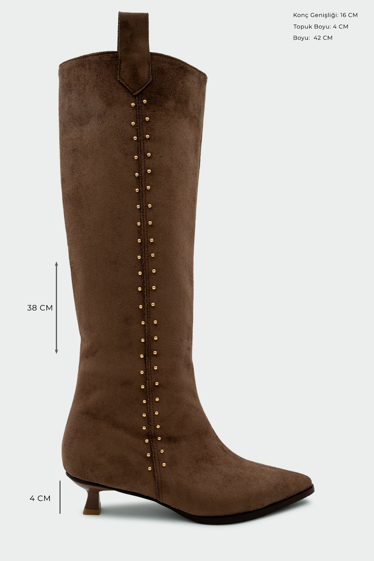 Entela Troklu Süet Çizme - AcıKahve Süet