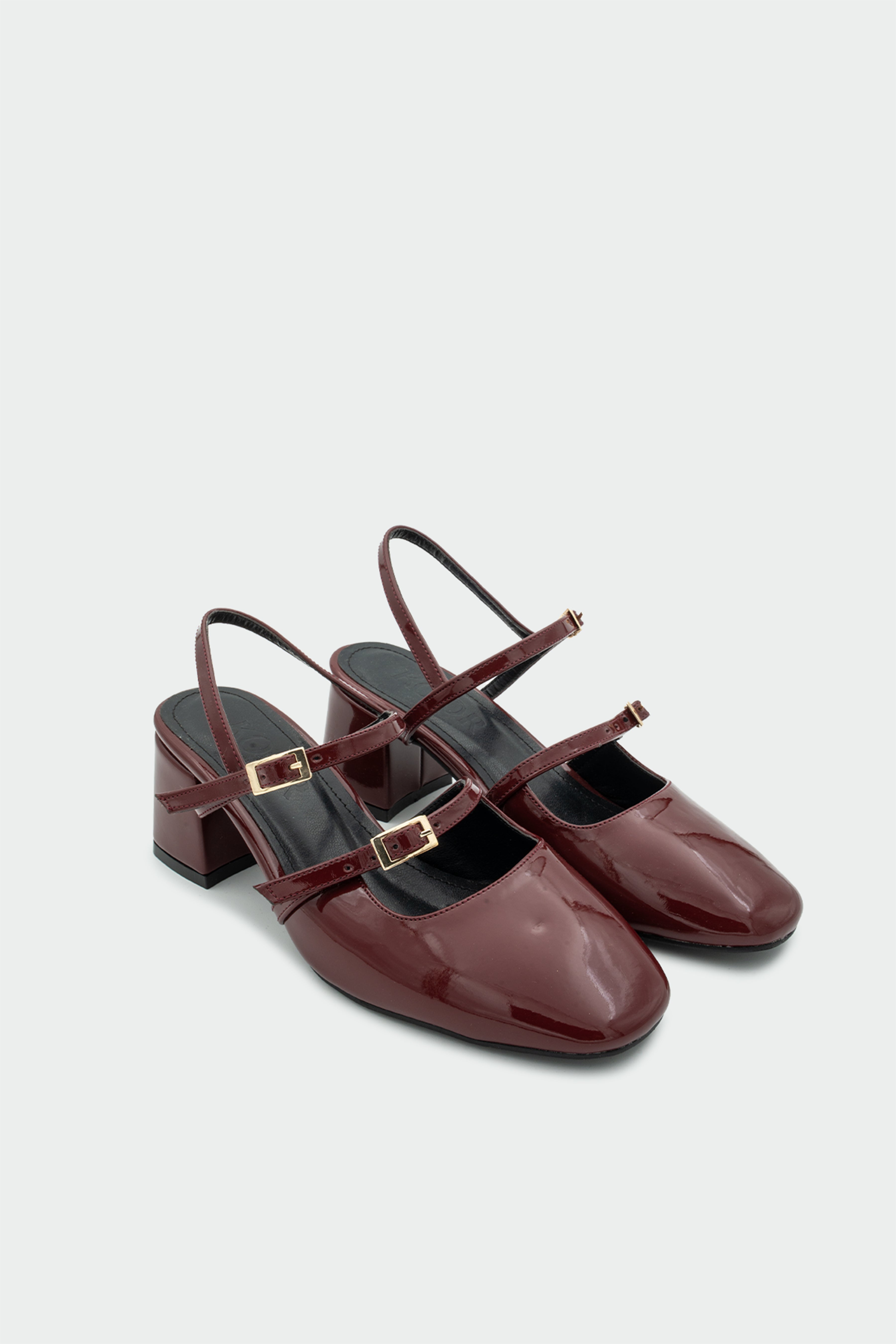 Rina Toka Detaylı Topuklu Ayakkabı - BORDO RUGAN