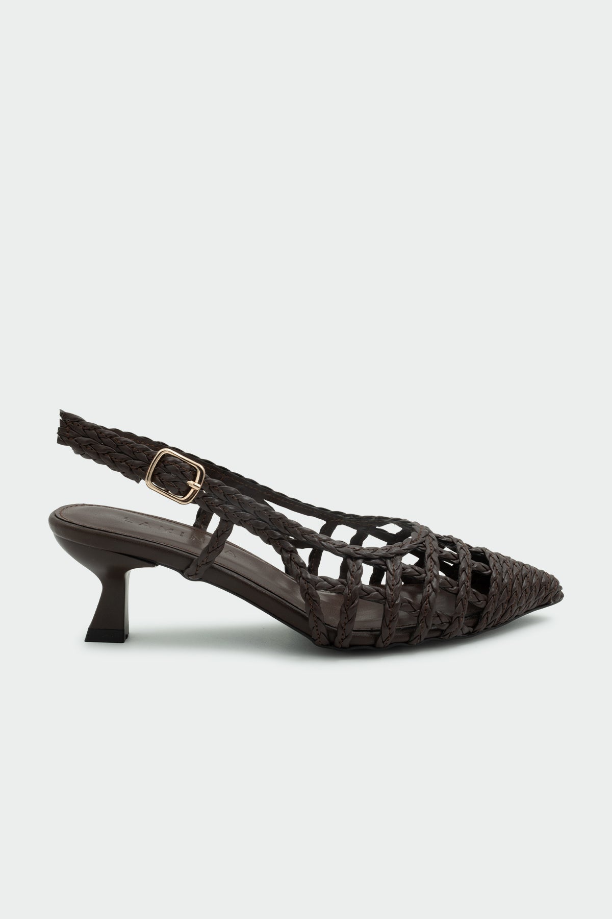 Wenty Örgü Detaylı Kadın Topuklu Ayakkabı - ACI KAHVE