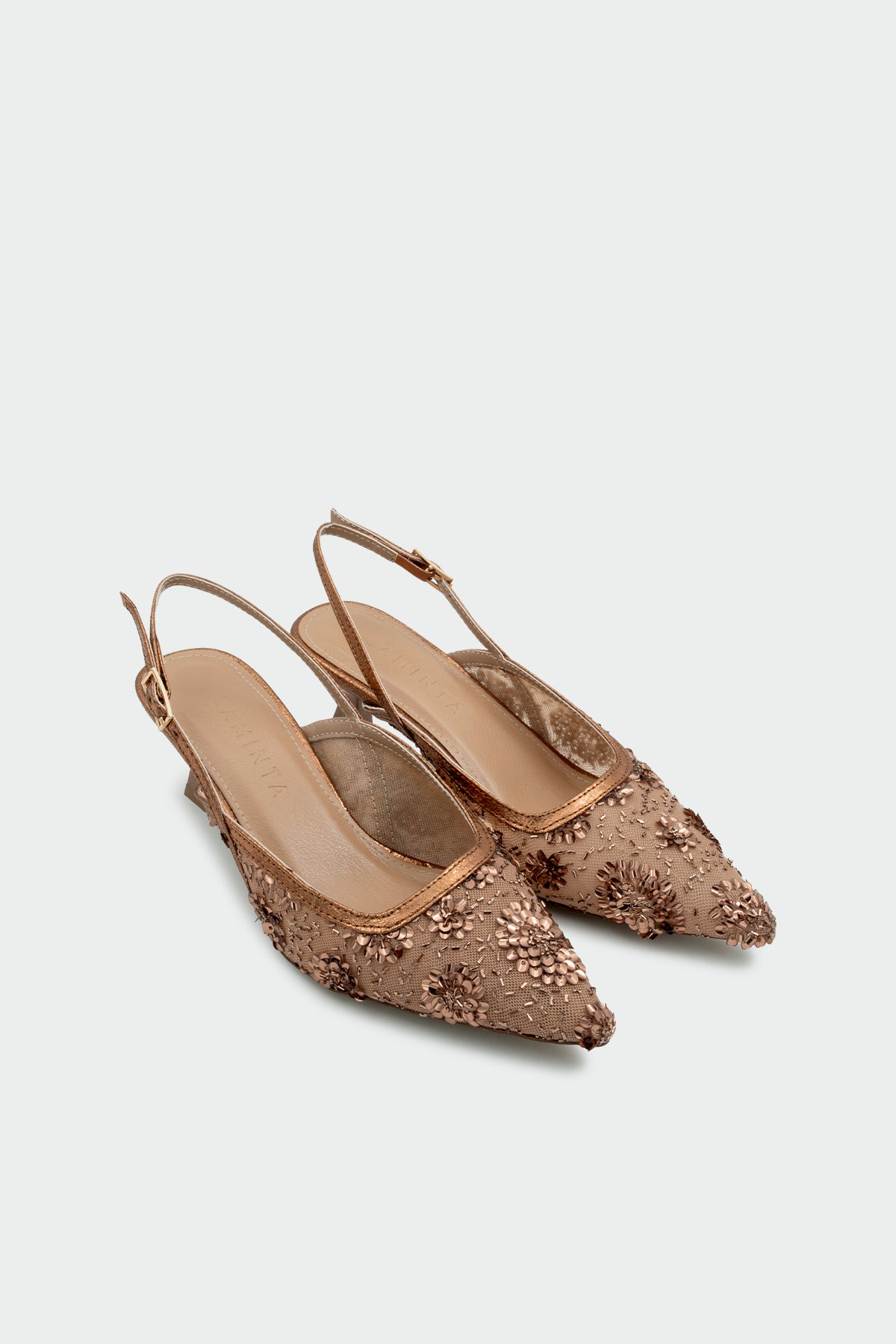 Shayla İşleme Detaylı Kadın Topuklu Ayakkabı - BAKIR
