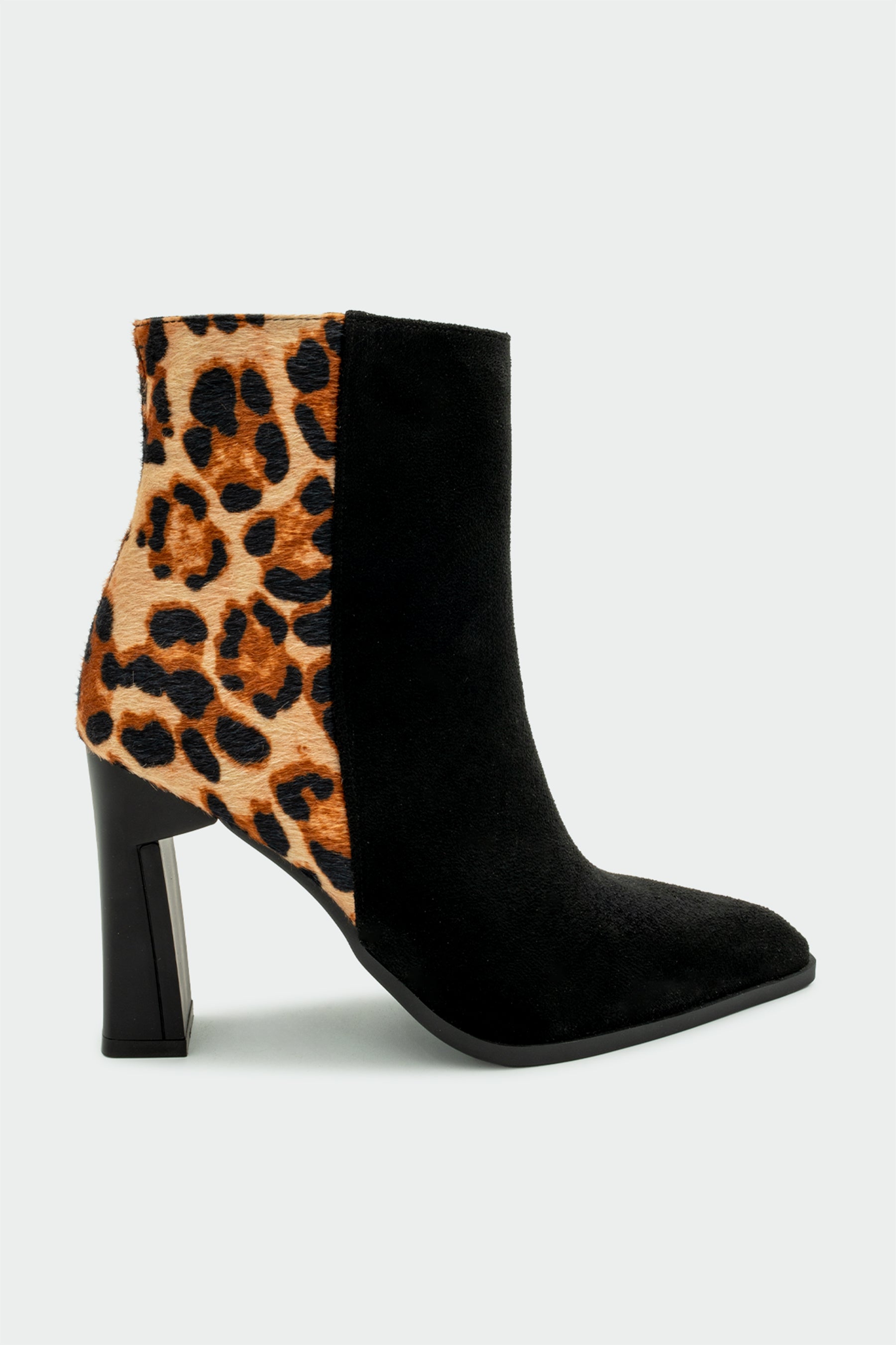 Sage Desenli Fermuarlı Kadın Bot - LEOPAR SÜET