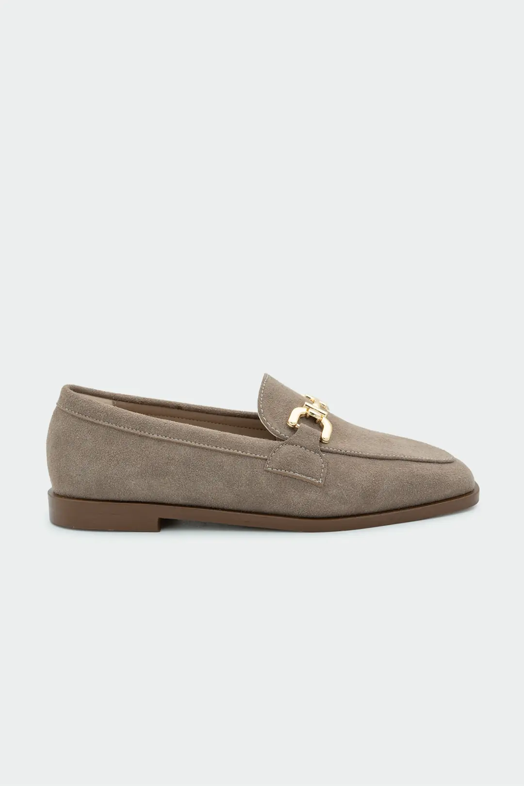 Aloha Gold Detaylı Loafer - VİZON SÜET