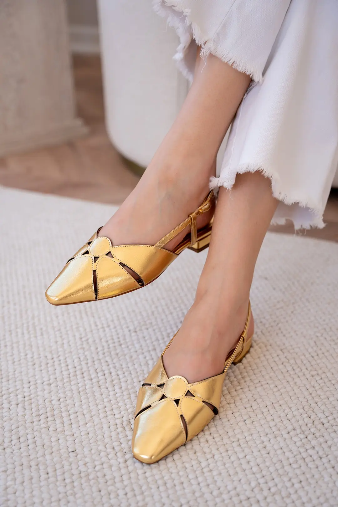 Helis Asimetrik Kesim Babet - GOLD