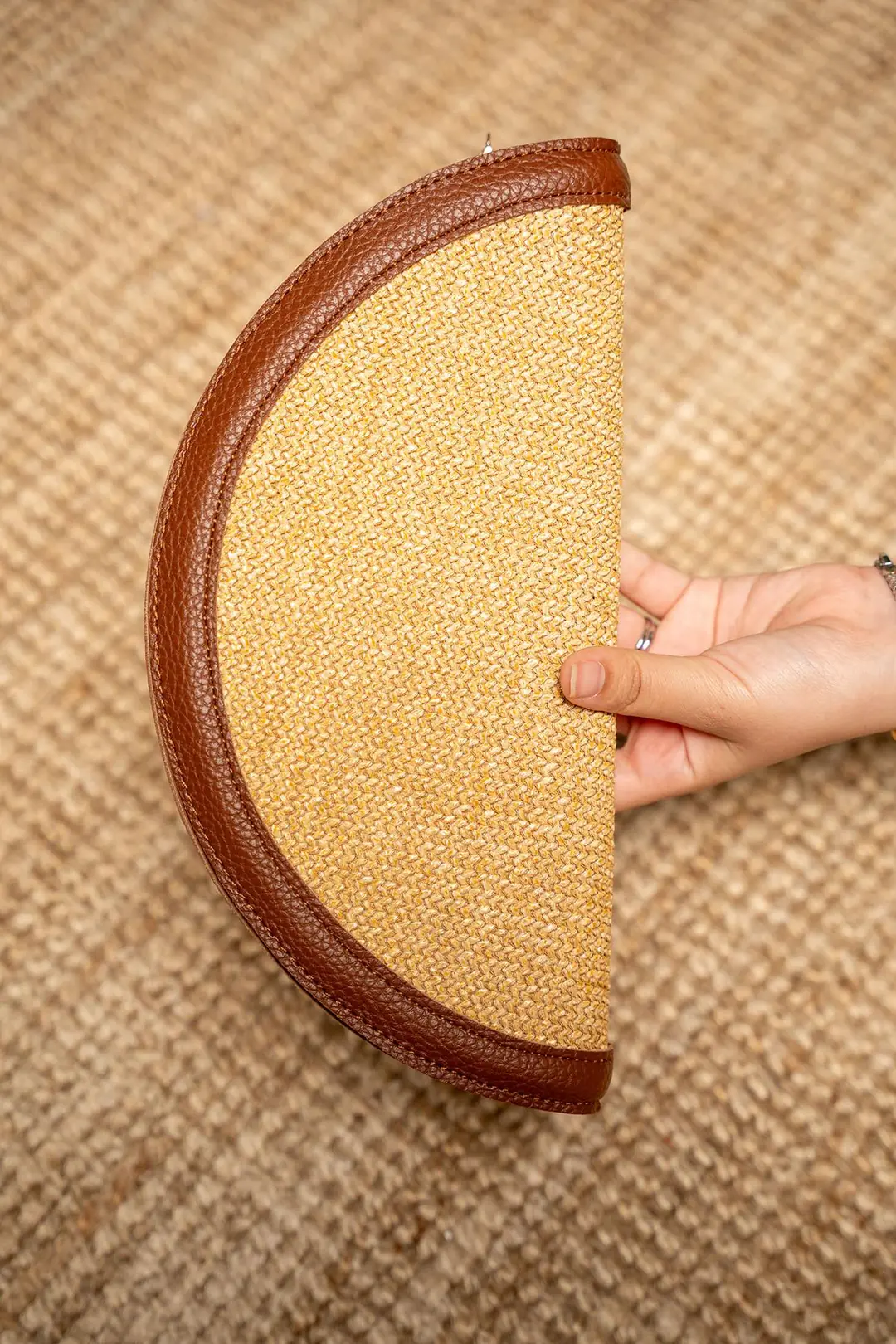Areyo Hasır Oval Clutch - TABA