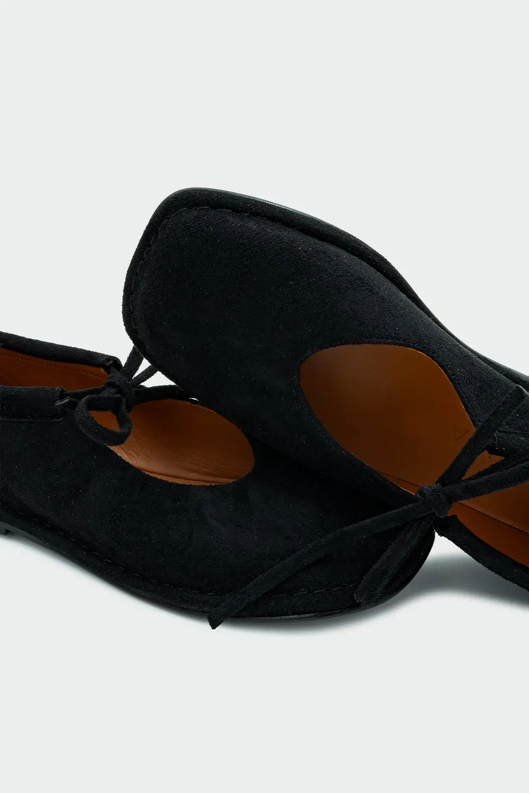 Mex Bağcık Detaylı Kadın Barefoot Ayakkabı - SİYAH SÜET
