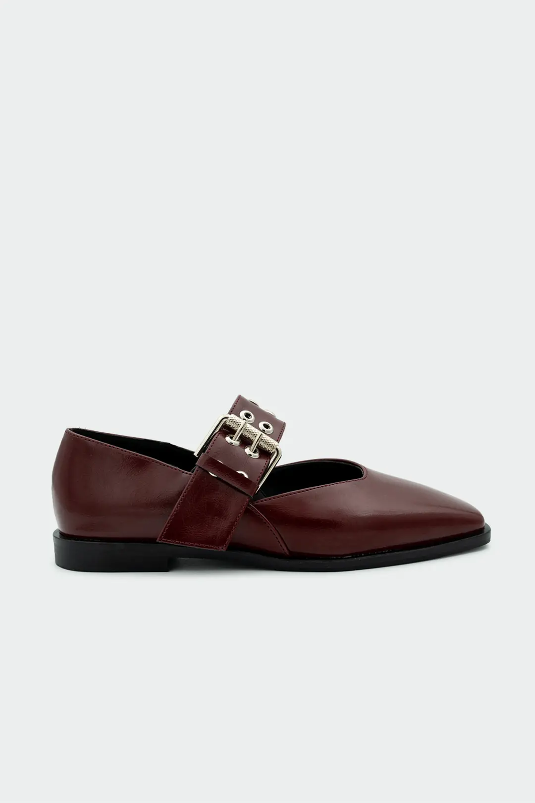 Jewel Kemer Detaylı Babet - BORDO