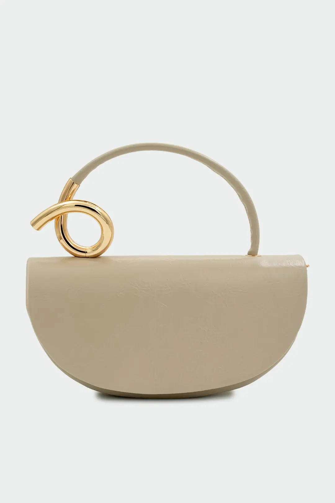 Aura Gold Detaylı Çanta - NUDE