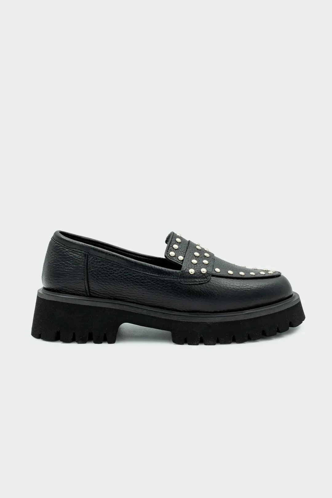 Sorley Troklu Hakiki Deri Loafer - SİYAH