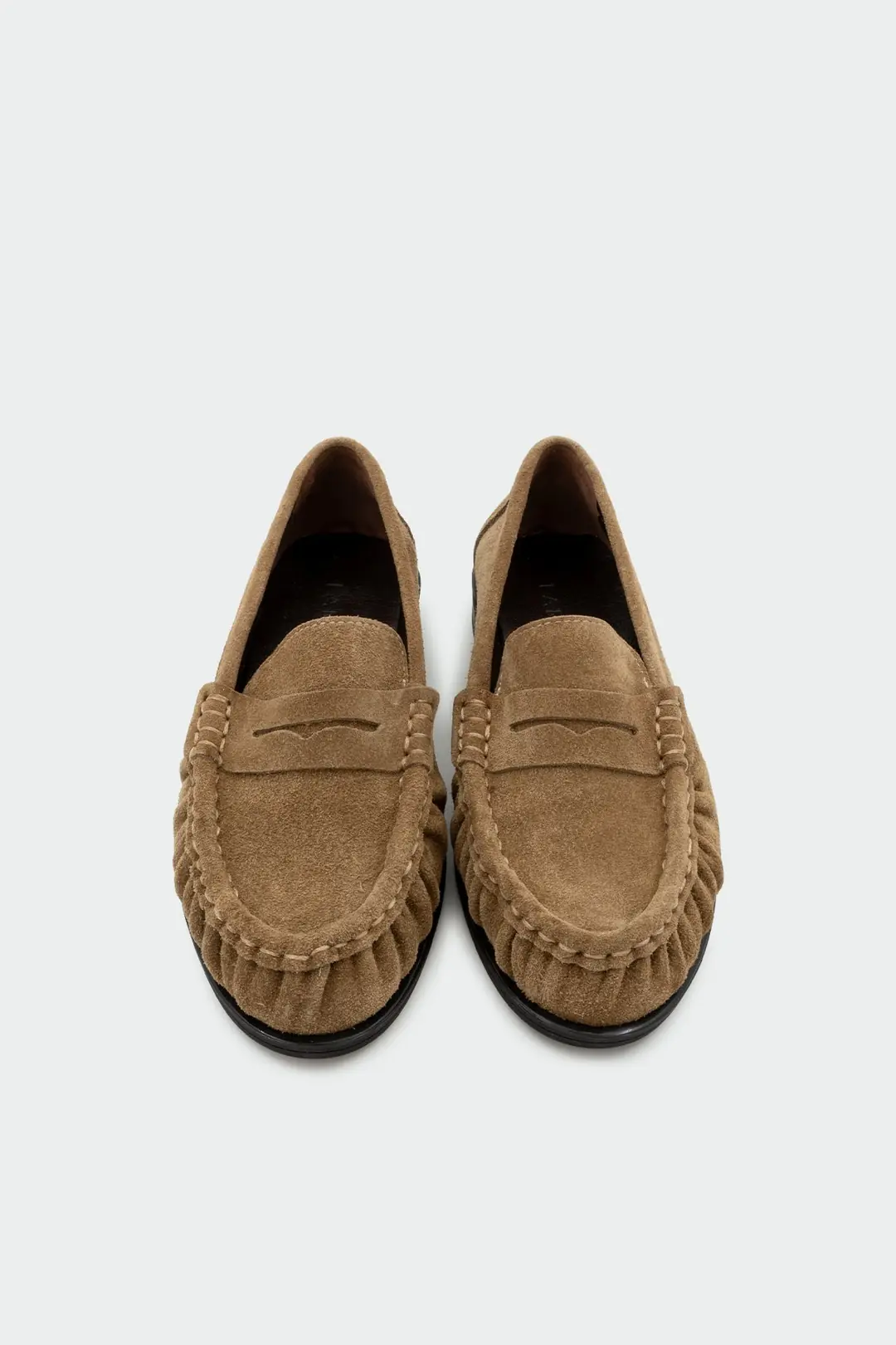 Dipsy Dikiş Detaylı Hakiki Deri Kadın Loafer - Rome Bej Süet