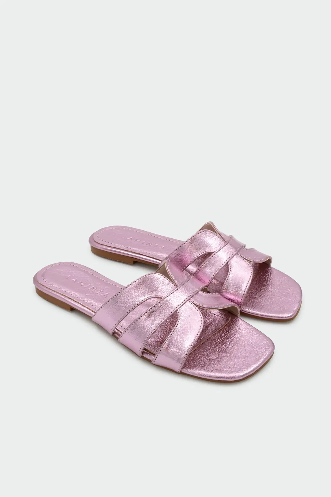 Taya Asimetrik Kesim Kadın Düz Terlik - PEMBE