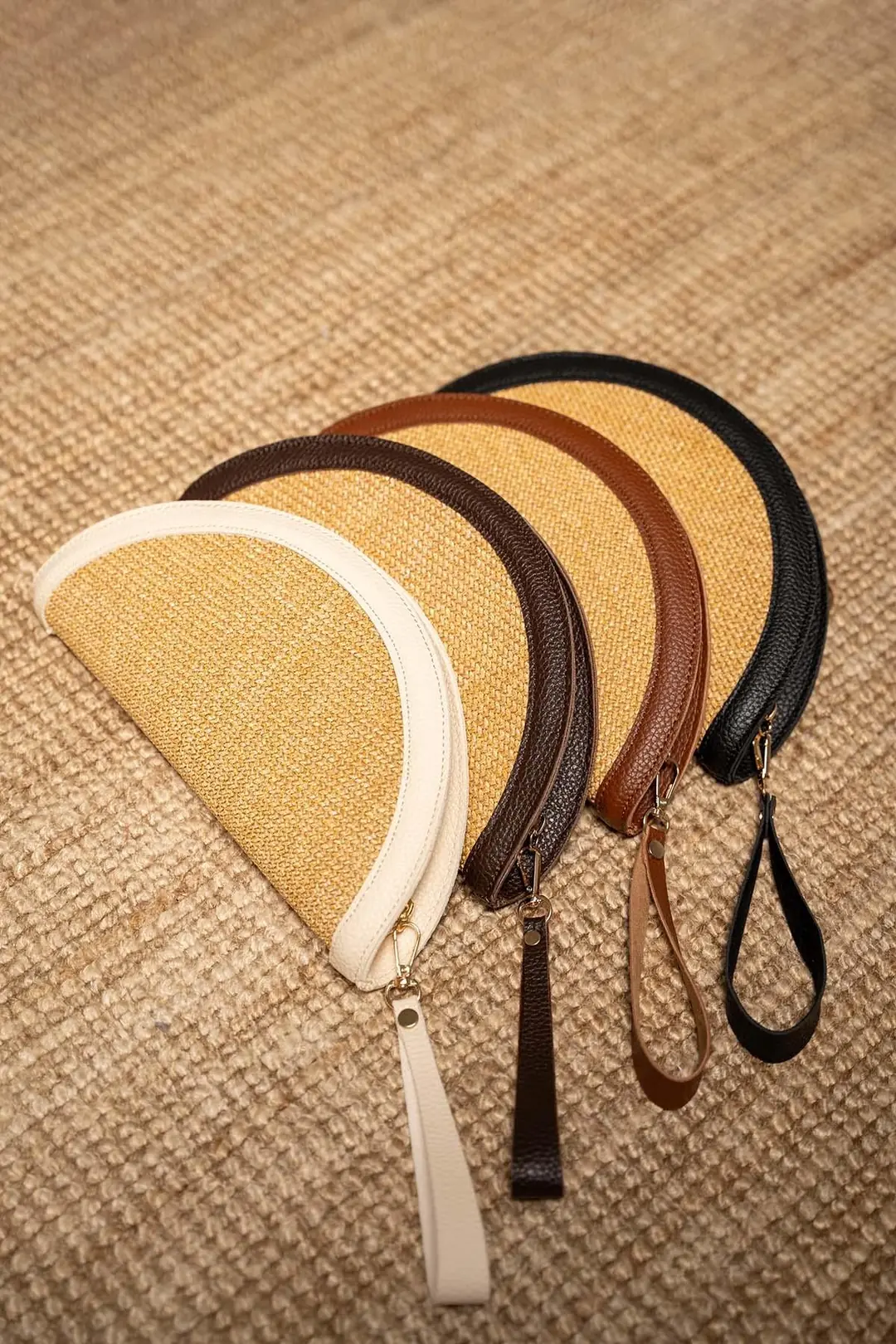 Areyo Hasır Oval Clutch - TABA